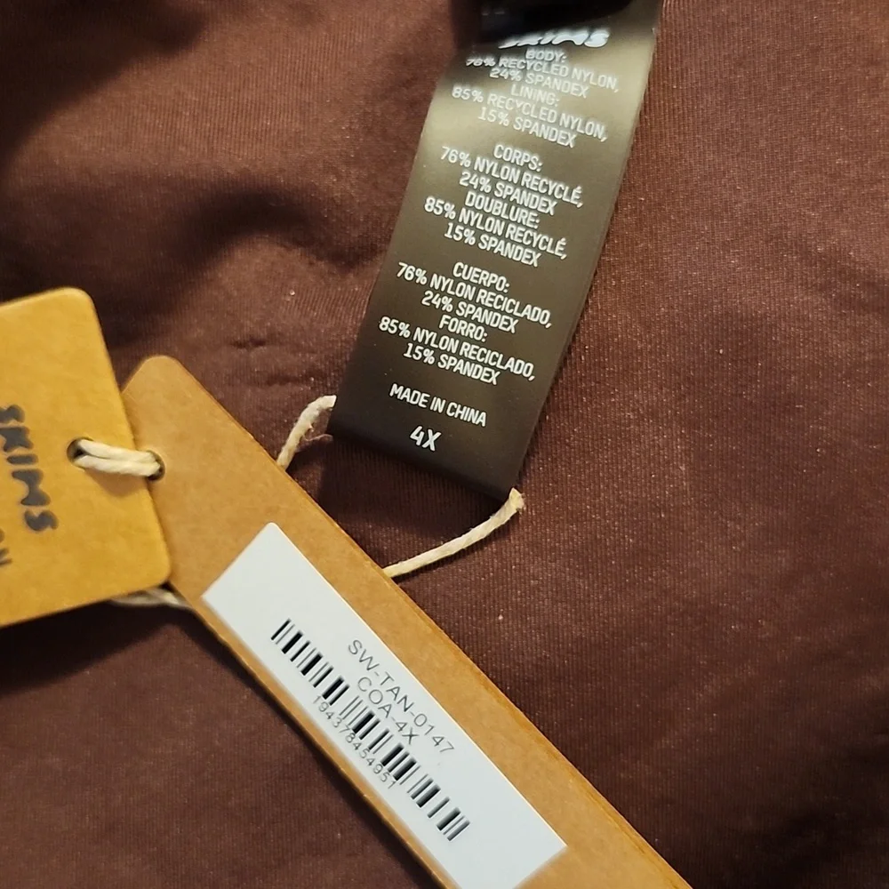 NWT Skims Swim Micro Tanga Bikini Bottoms 4X Cocoa Brown